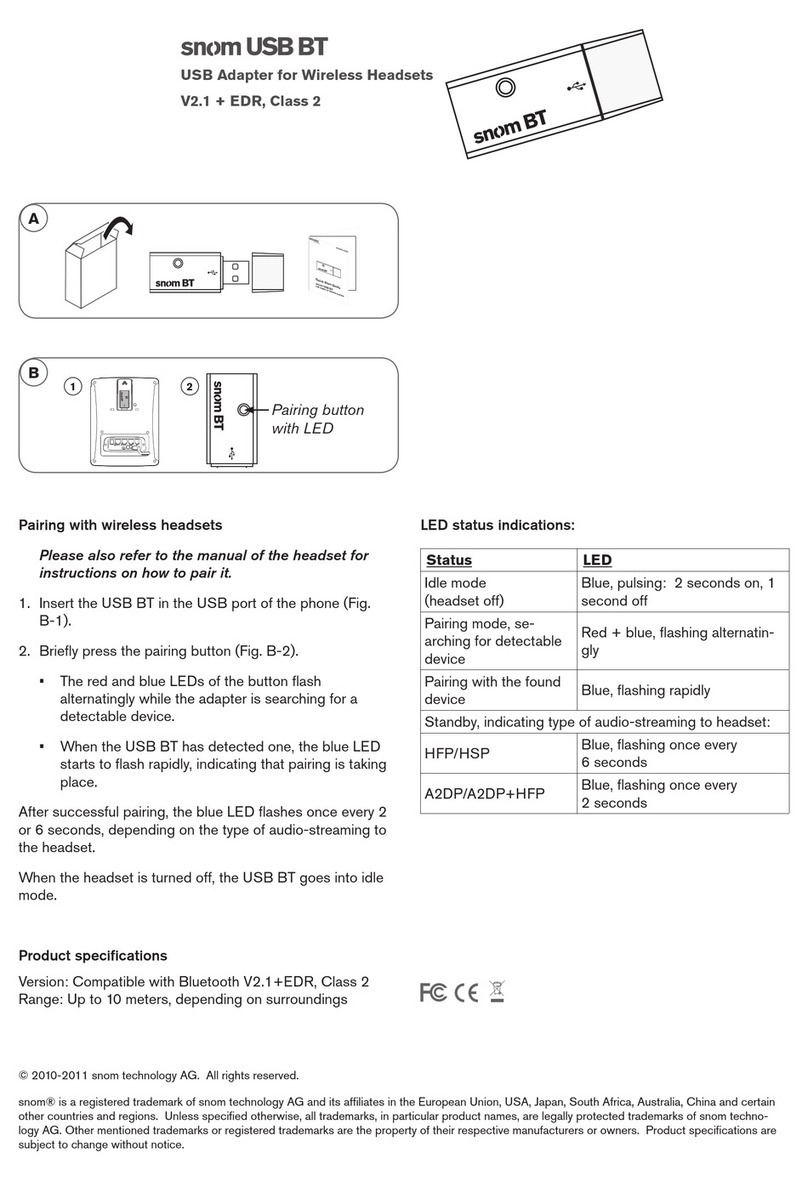Snom USB BT User manual