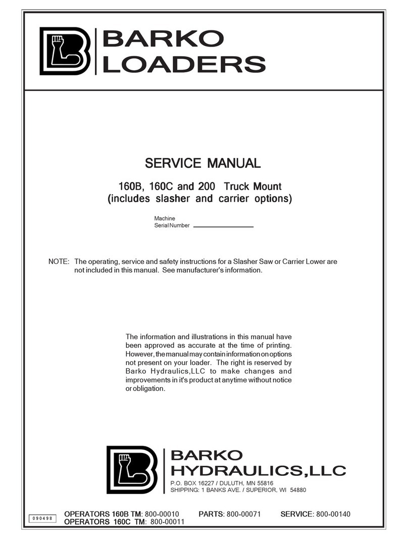 Barko Hydraulics Barko Loaders 160B Service manual