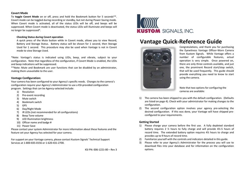 Kustom Signals Vatage User manual