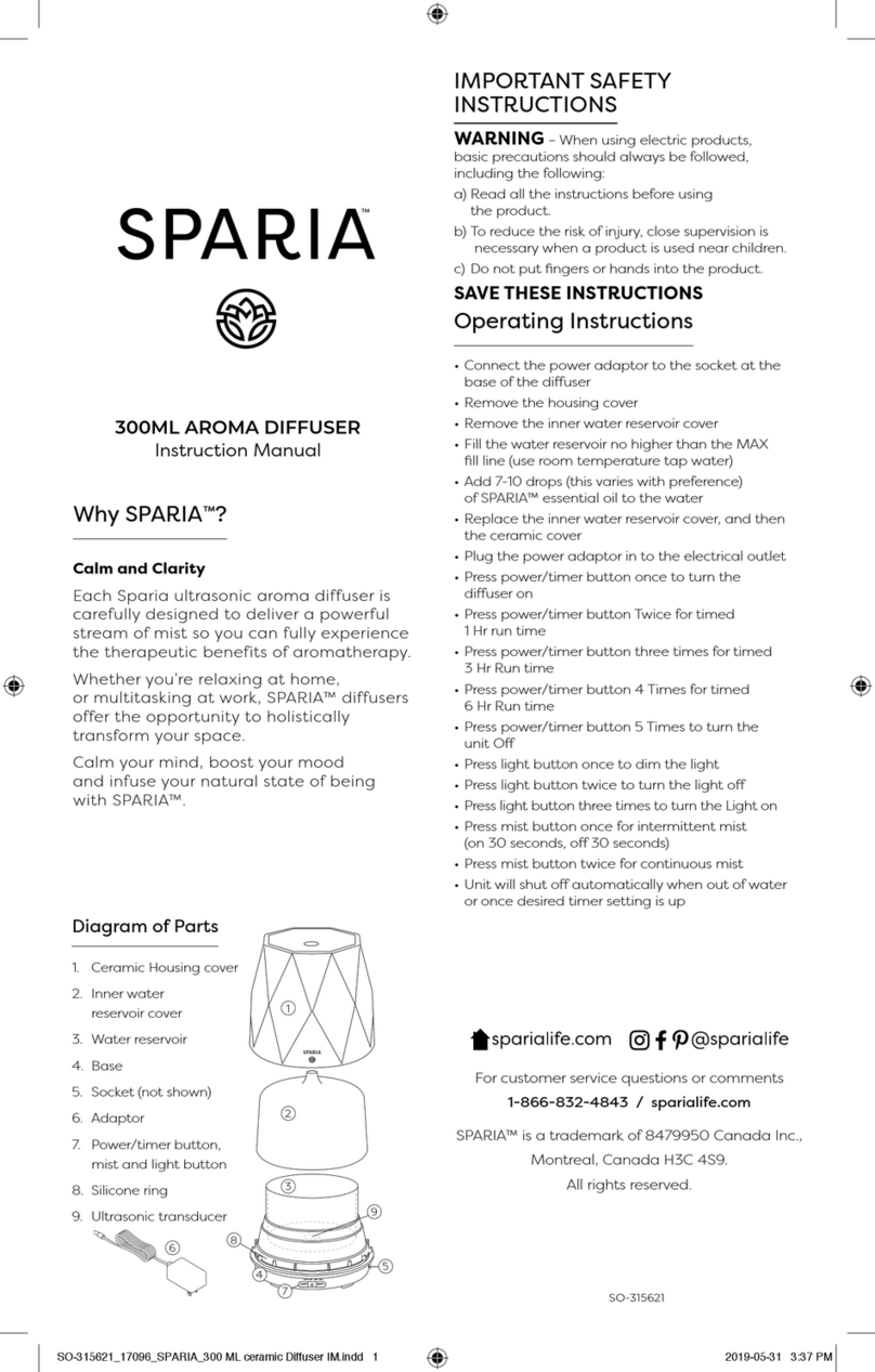 Sensio Sparia instruction manual