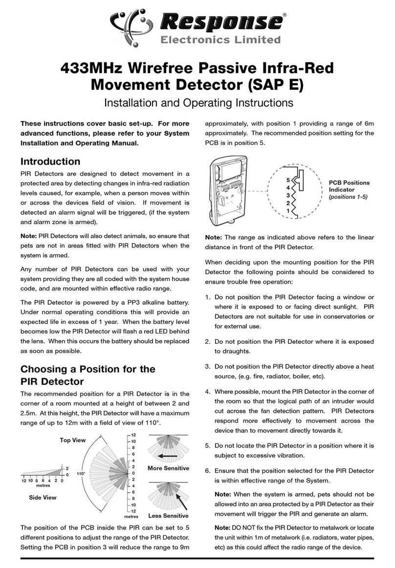 Response Electronics SAP E Installation and operating instructions