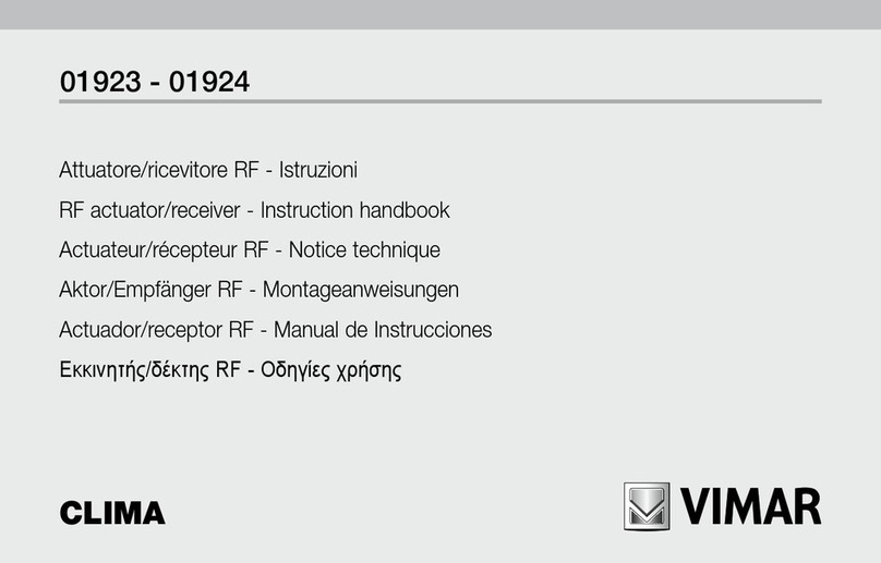 Vimar Clima Series Instruction handbook