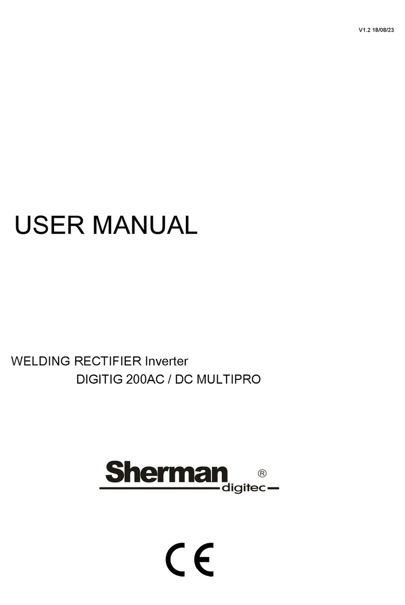Sherman digitec DIGITIG 200AC / DC MULTIPRO User manual Sherman digitec DIGITIG 200AC / DC MULTIPRO User manual