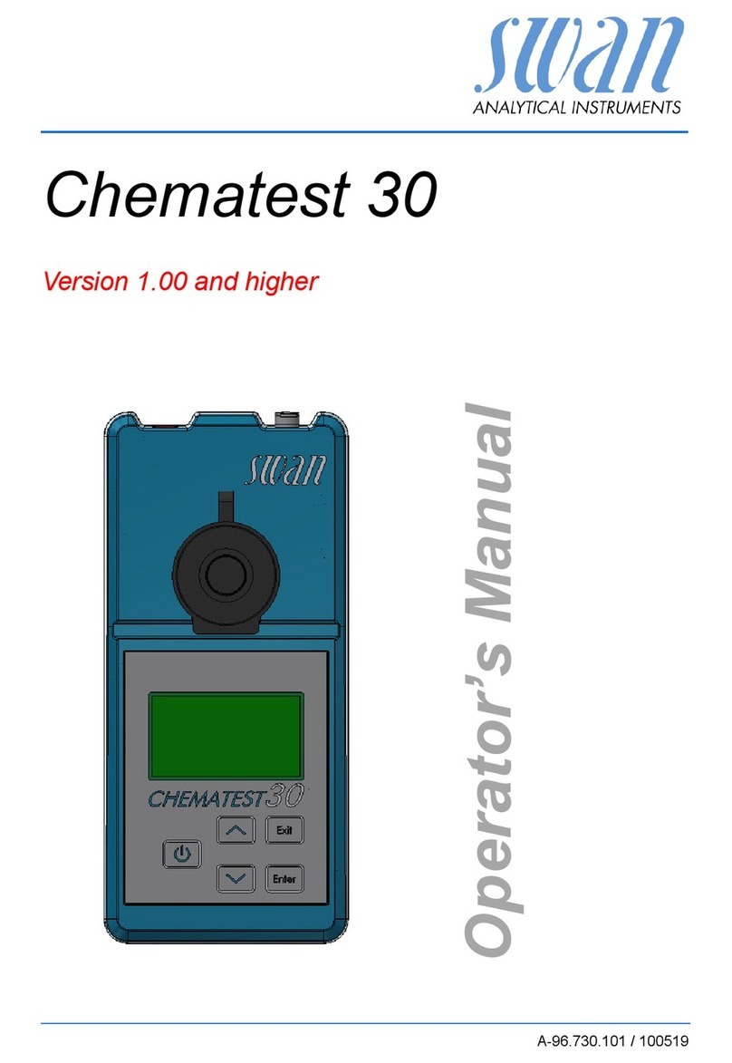 Swan Analytical Instruments Chematest 30 Operator's manual