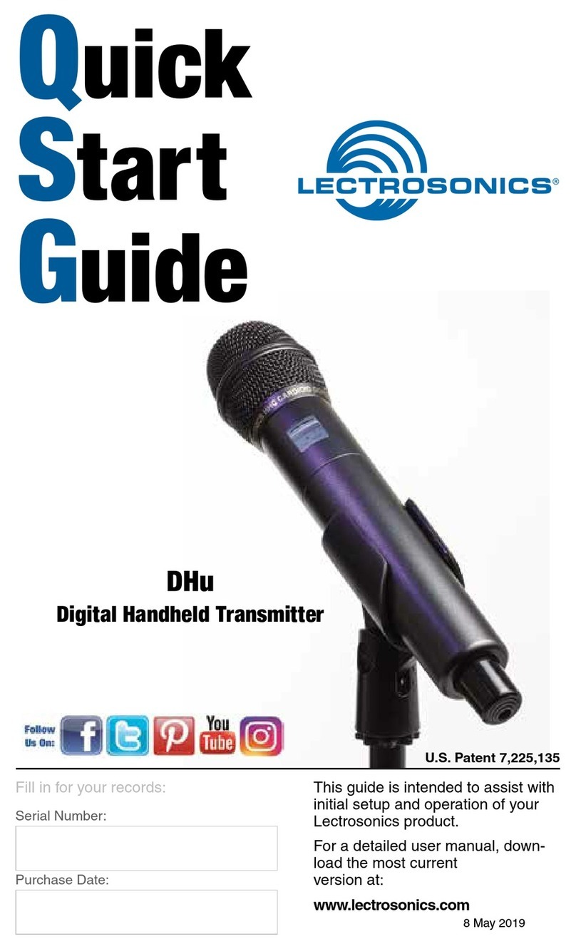 Lectrosonics DHu User manual Lectrosonics DHu User manual