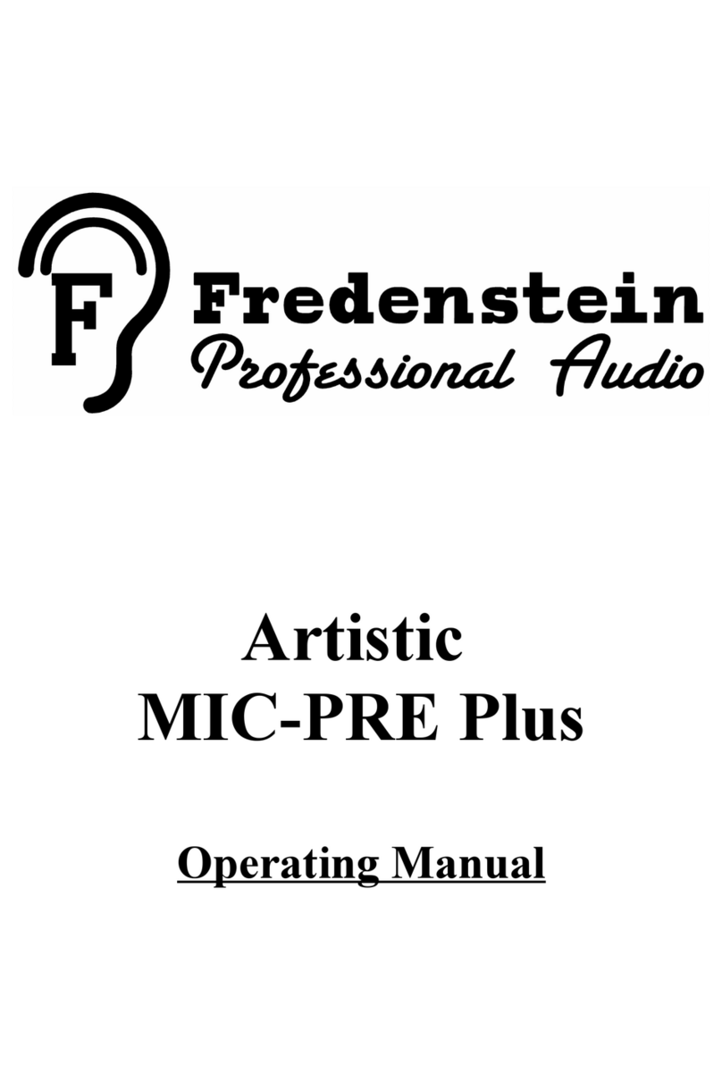 Fredenstein Artistic MicPre Plus User manual