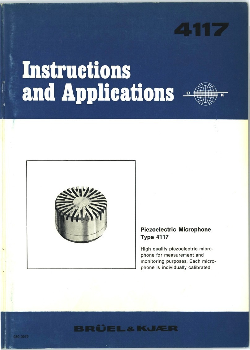 BRUEL & KJAER 4117 Instructions and applications