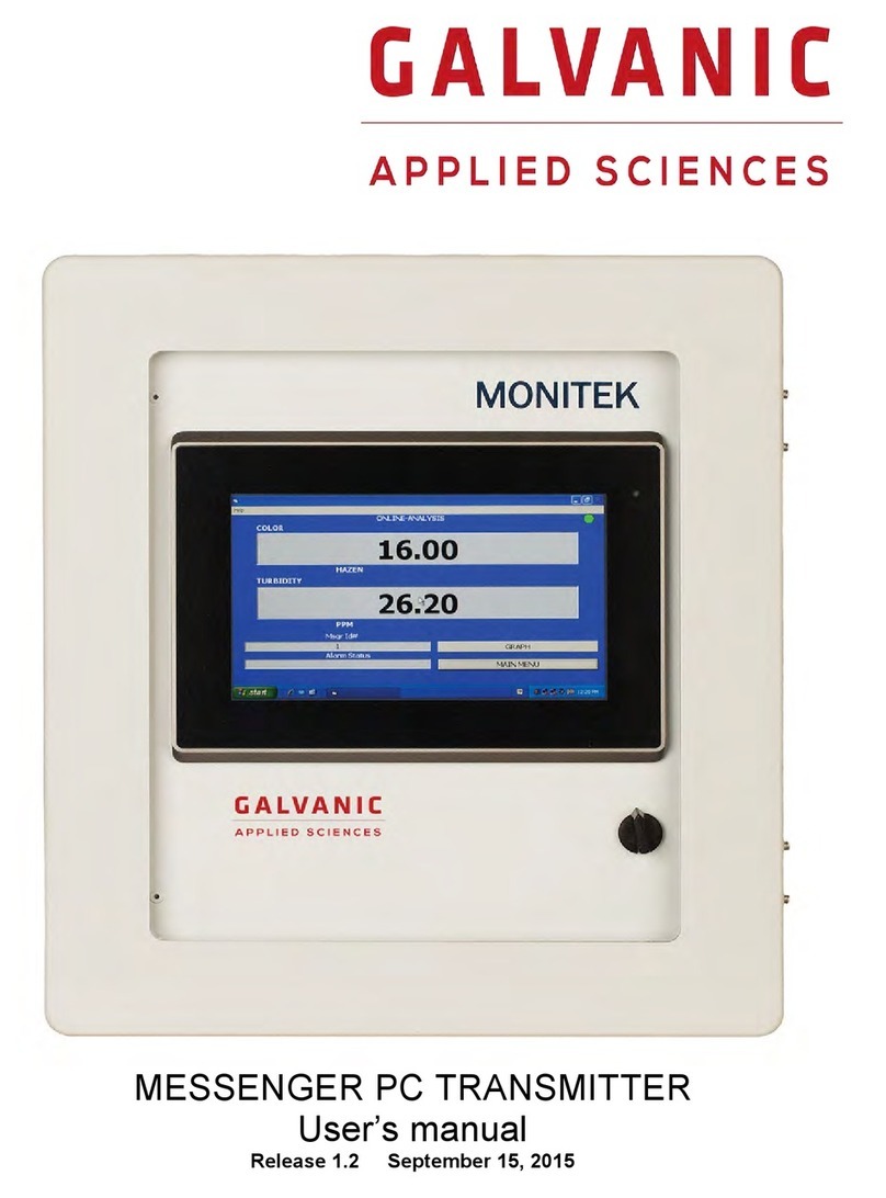 Galvanic Applied Sciences MONITEK MESSENGER User manual