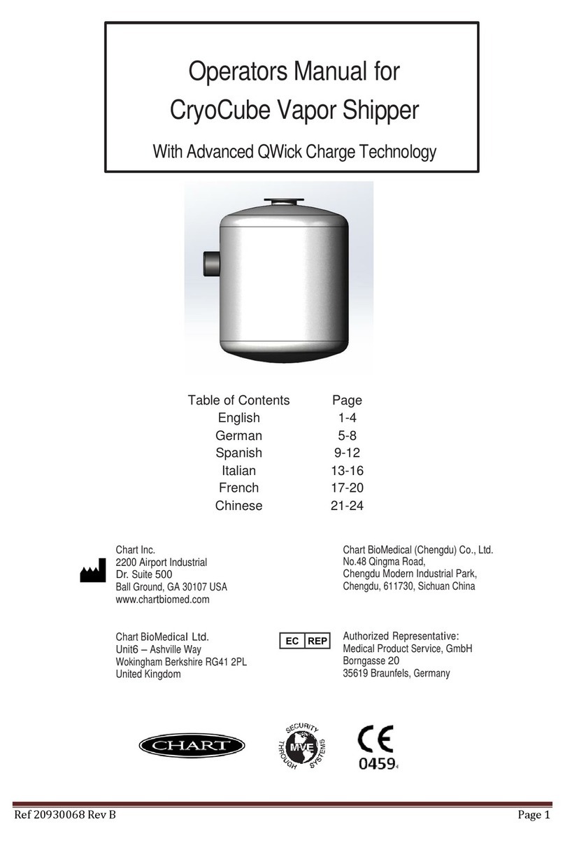 CHART CryoCube Operator's manual
