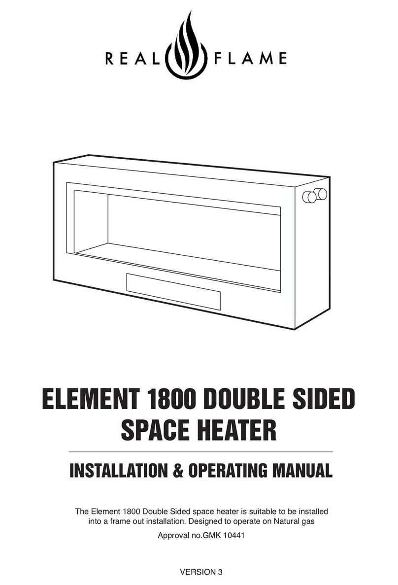 RealFlame ELEMENT 1800 DOUBLE SIDED Installation & operating manual RealFlame ELEMENT 1800 DOUBLE SIDED Installation & operating manual
