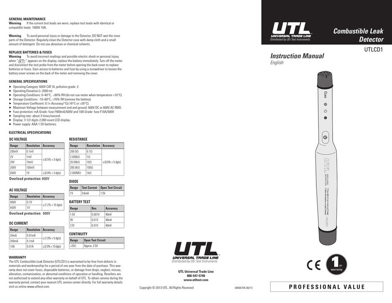 UTL UTLCD1 User manual