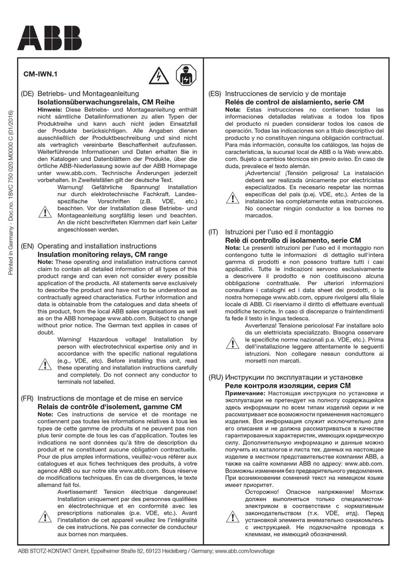 ABB CM Series User manual