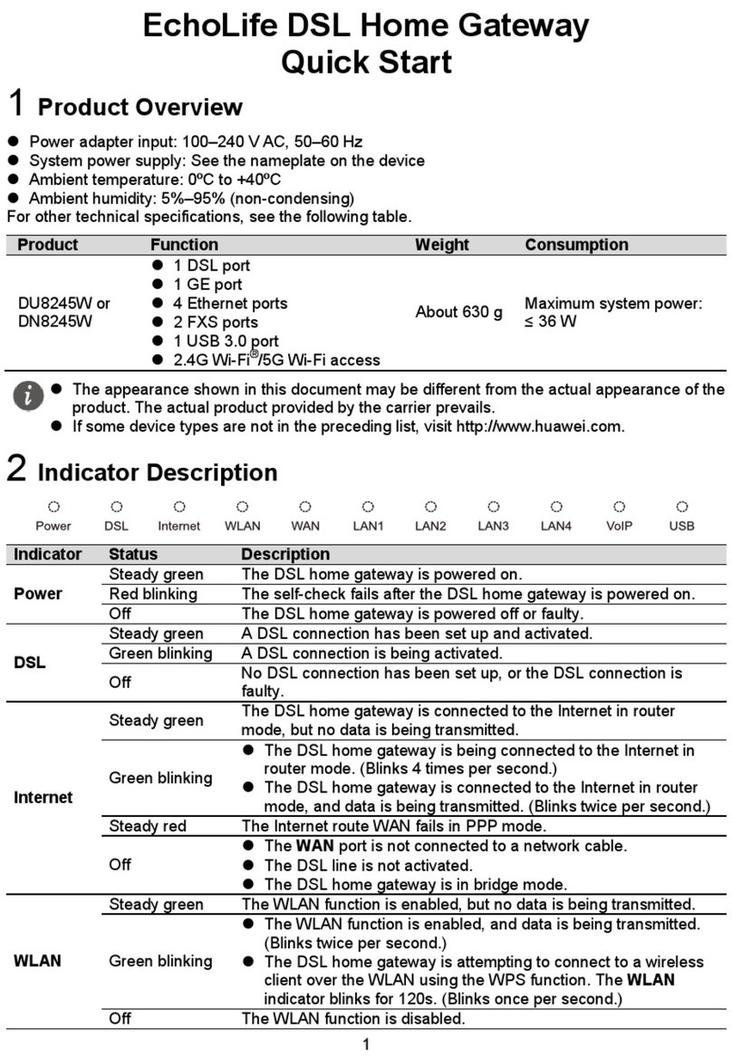 EchoLife DU8245W User manual