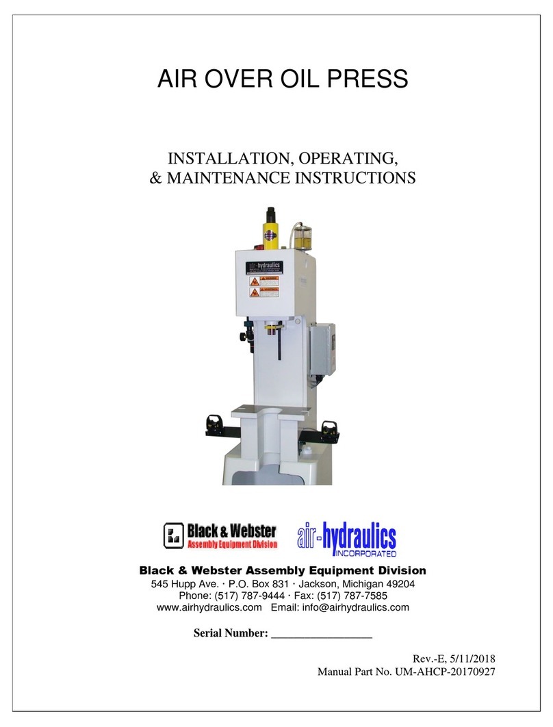 Black & Webster C Series Installation, operating,  & maintenance instructions
