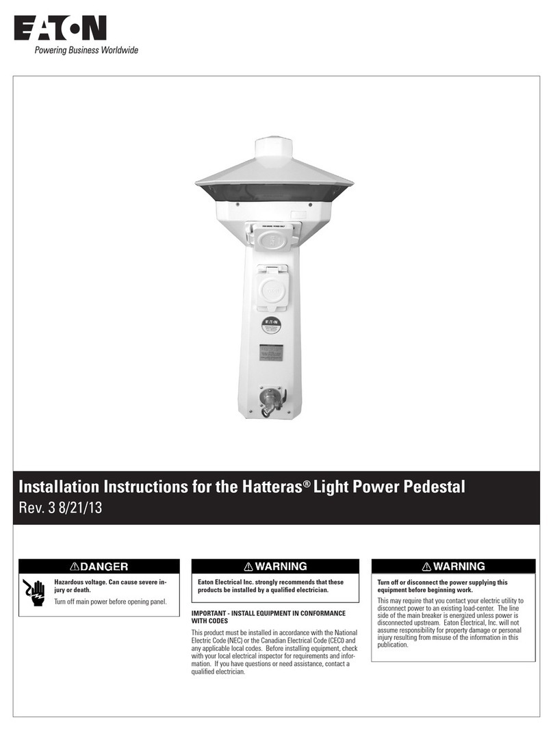 Eaton Hatteras Light Power Pedestal installation instructions