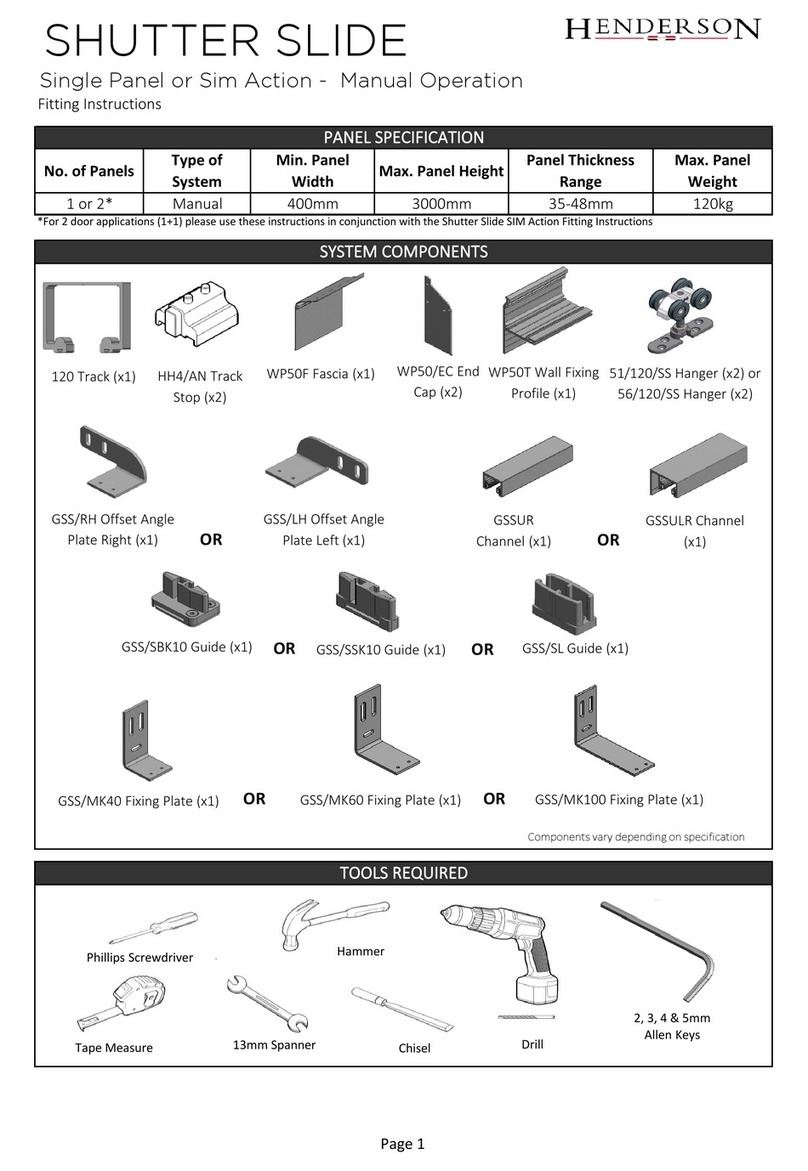 Henderson SHUTTER SLIDE User guide