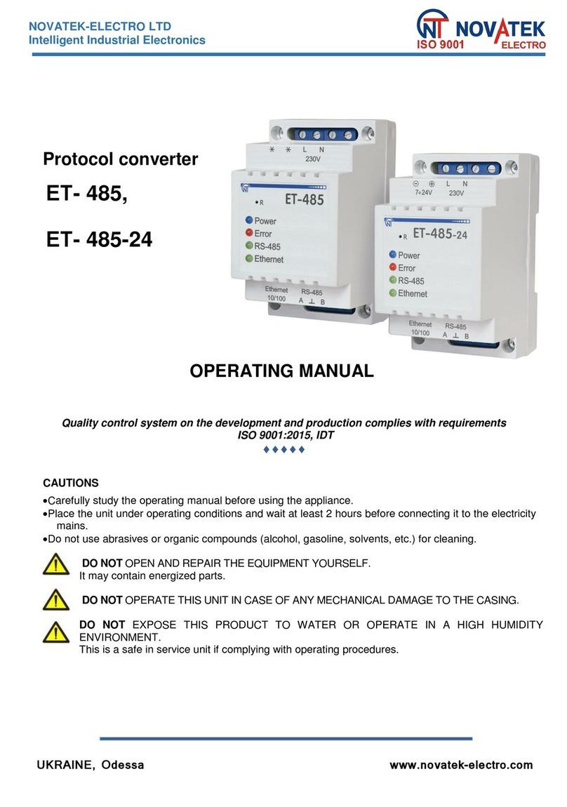 Novatek ET-485 operating manual