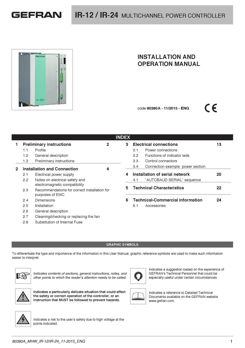 gefran IR-12 Installation and operation manual gefran IR-12 Installation and operation manual