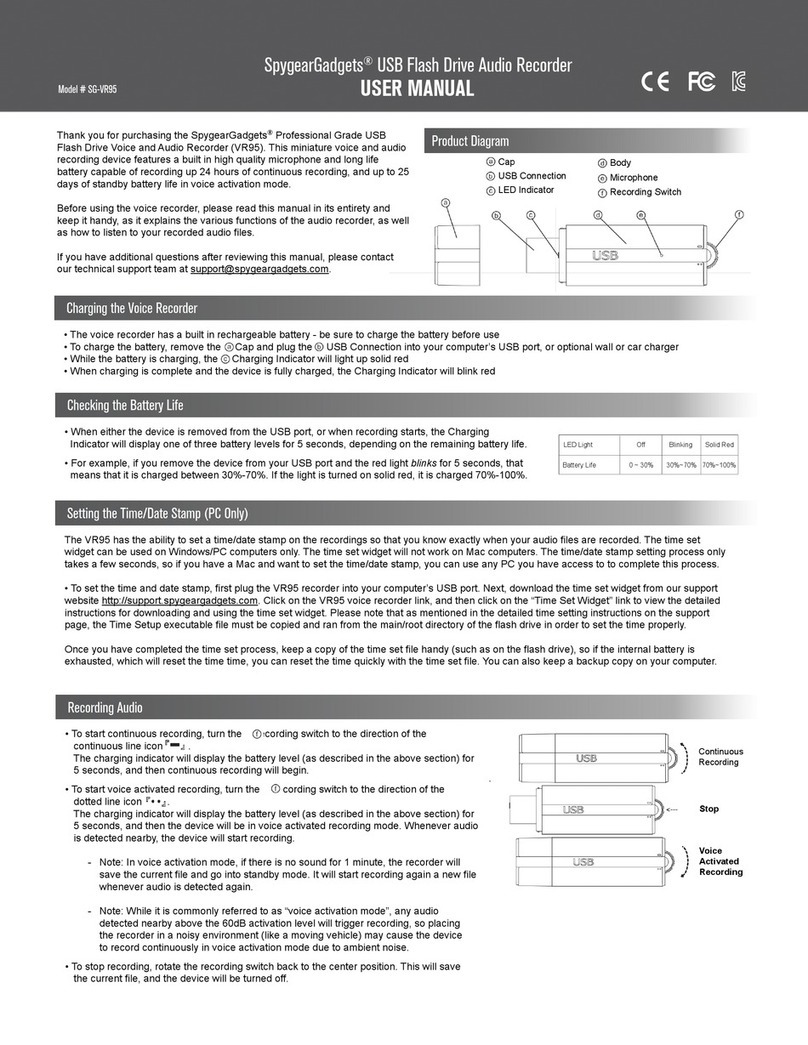 Spygeargadgets SG-VR95 user manual