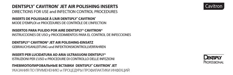 DENTSPLY CAVITRON JET AIR Series DIRECTIONS FOR USE and INFECTION CONTROL PROCEDURES DENTSPLY CAVITRON JET AIR Series DIRECTIONS FOR USE and INFECTION CONTROL PROCEDURES