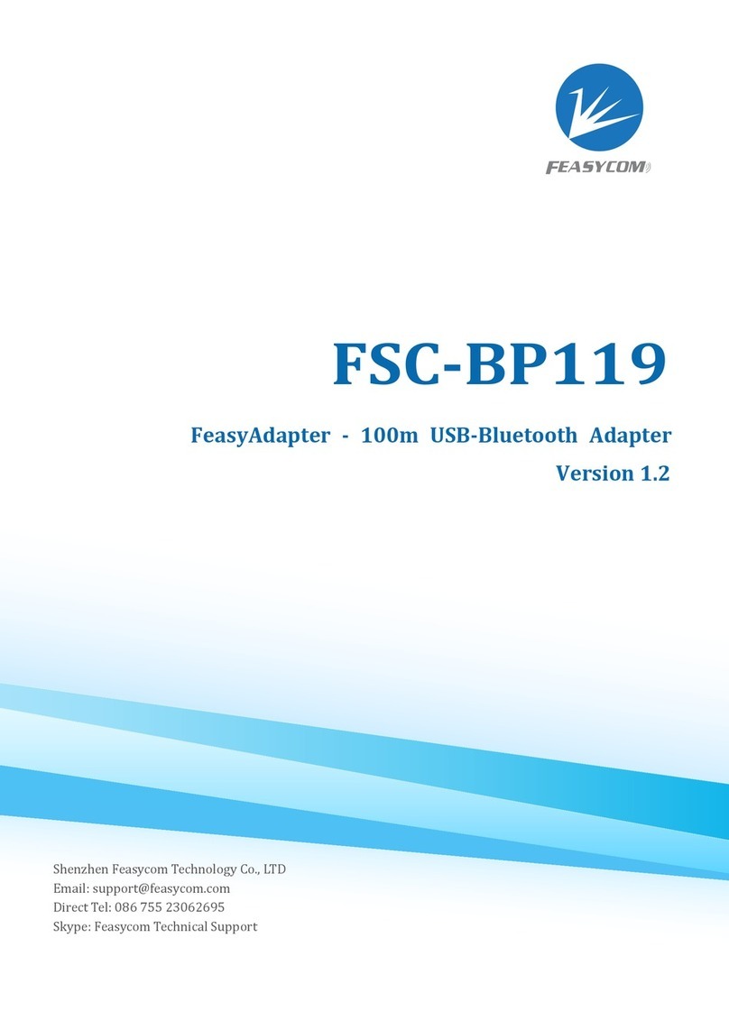 Feasycom FeasyAdapter FSC-BP119 User manual