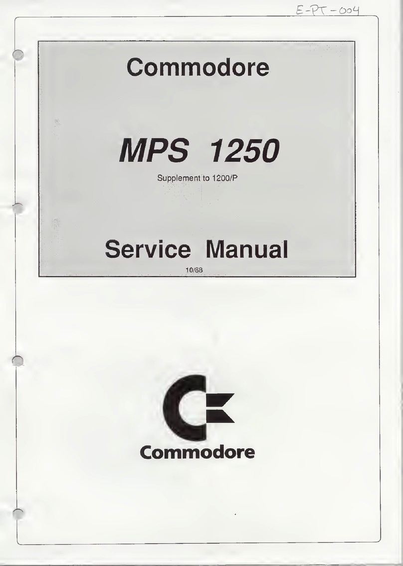 Commodore MPS 1250 User manual Commodore MPS 1250 User manual