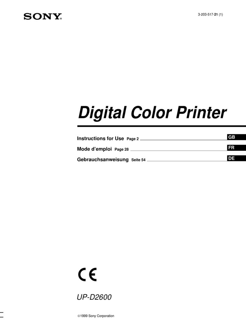 Sony UP-D2600 User manual Sony UP-D2600 User manual