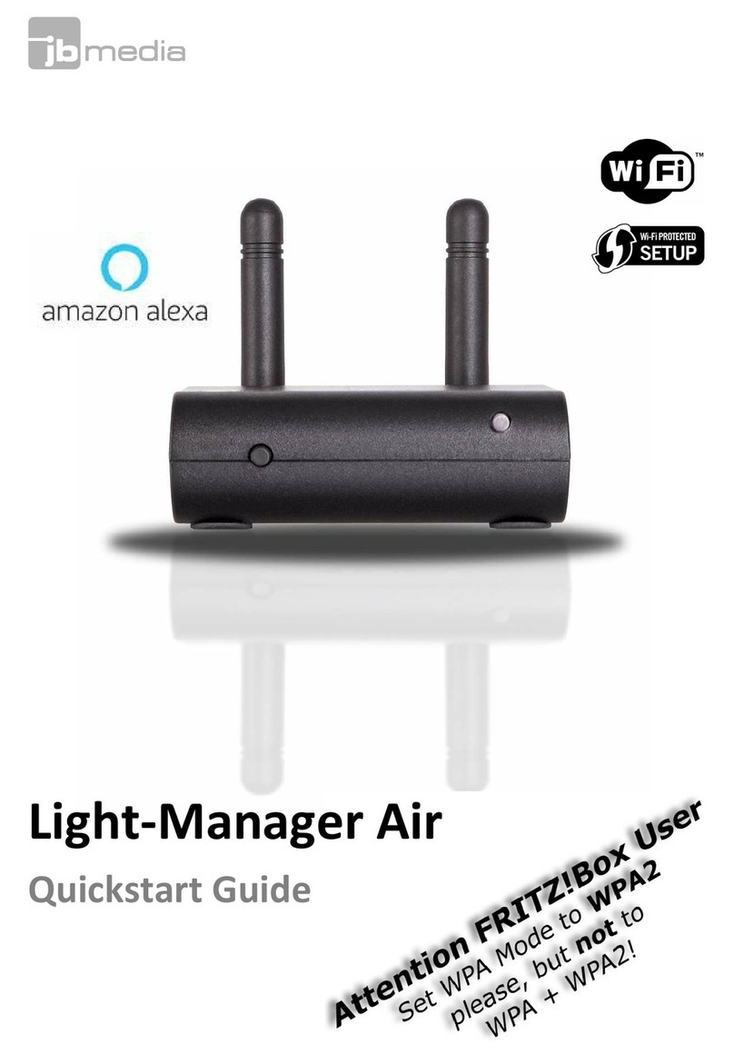 jb media Light-Manager Air quick start guide