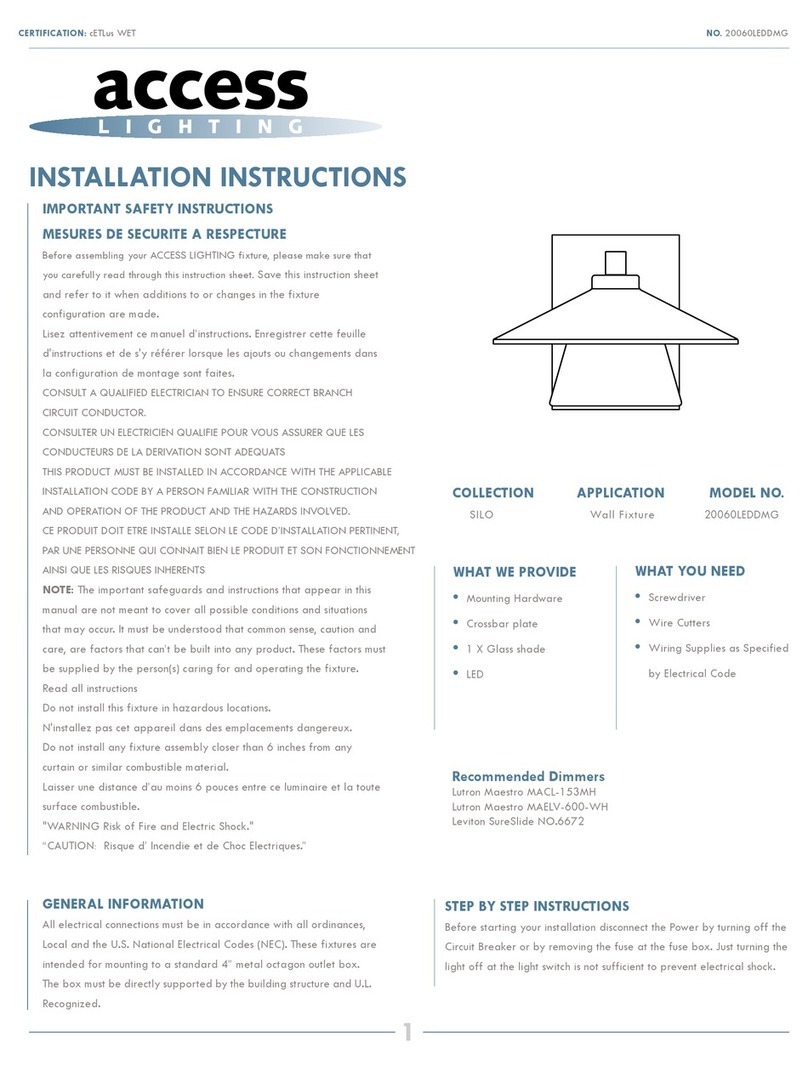 Access Lighting SILO 20060LEDDMG User manual