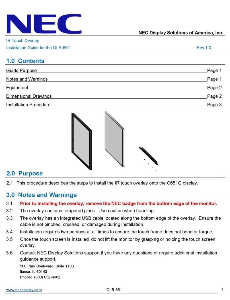 NEC OLR-651 User manual