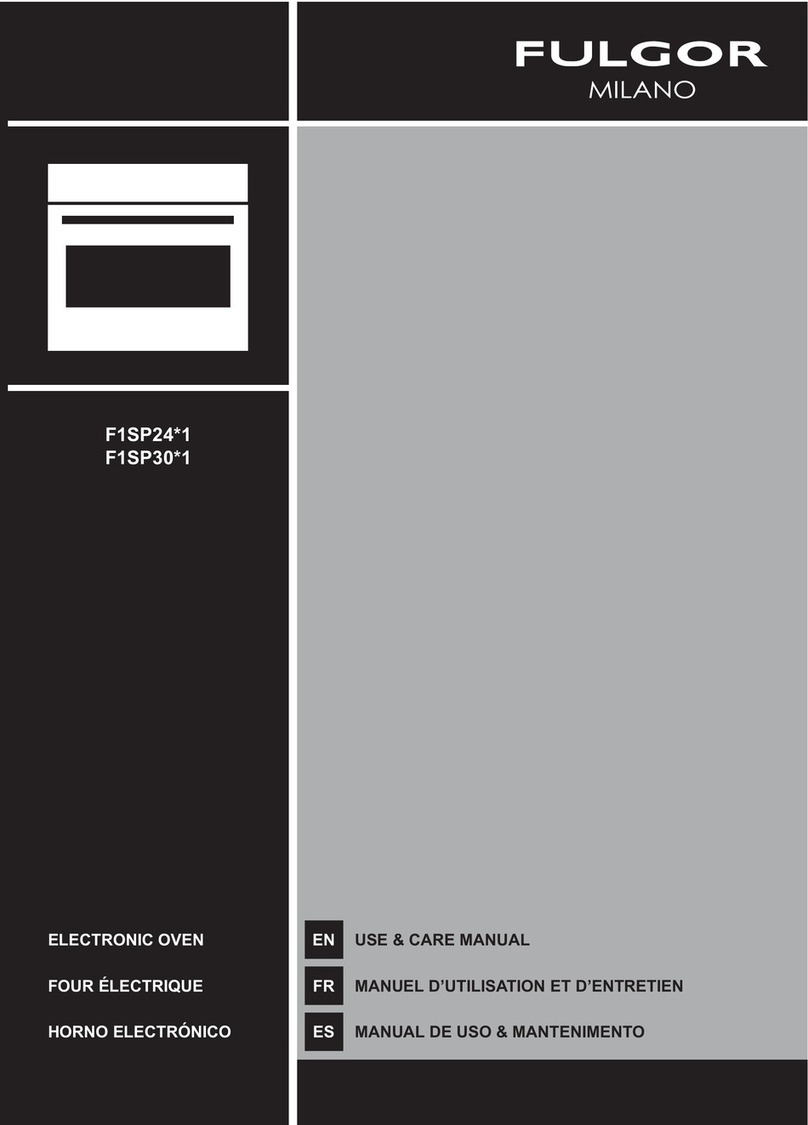 Fulgor Milano F1SP24 1 Series Use & care manual