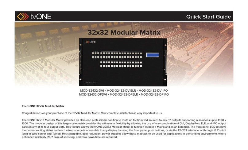 TV One MOD-32432-DVI quick start guide