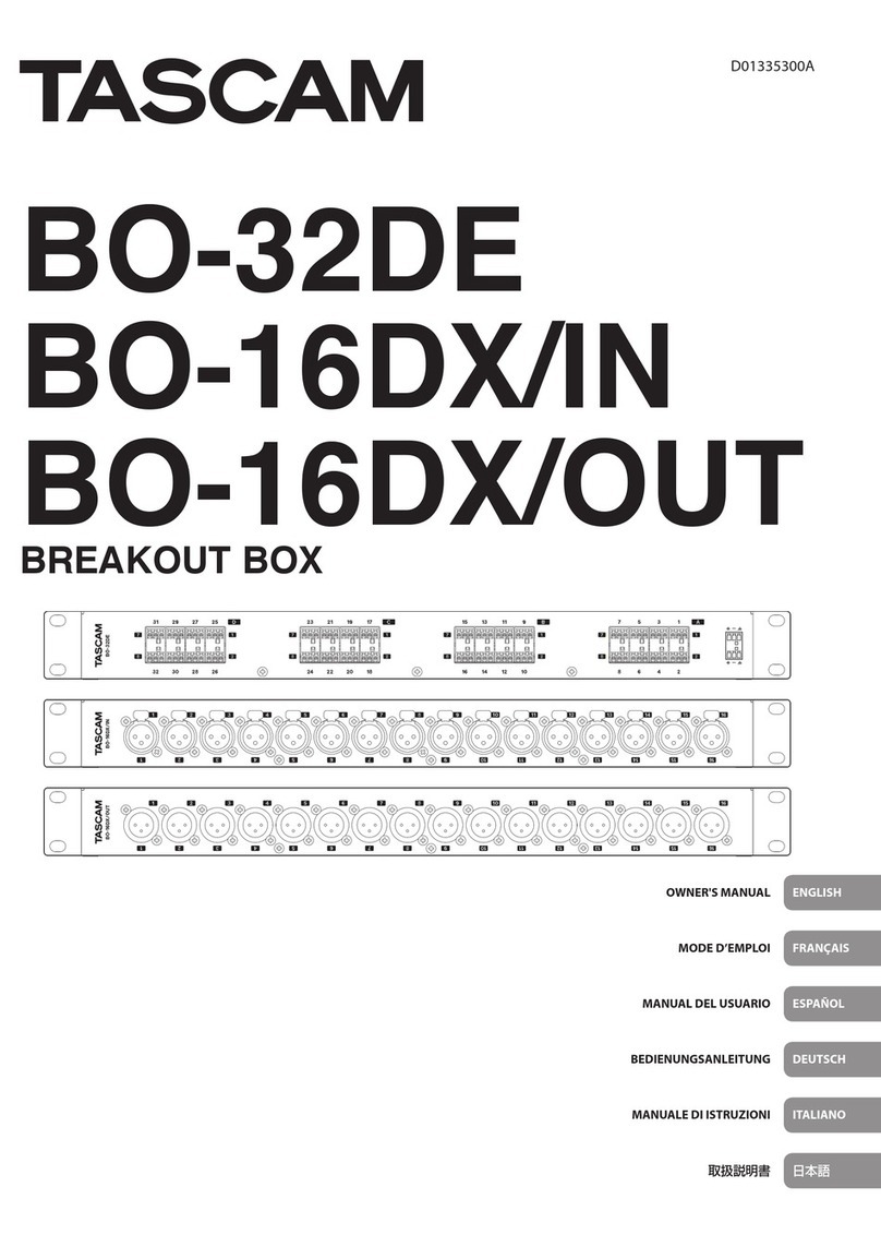 Tascam BO-32DE owner's manual