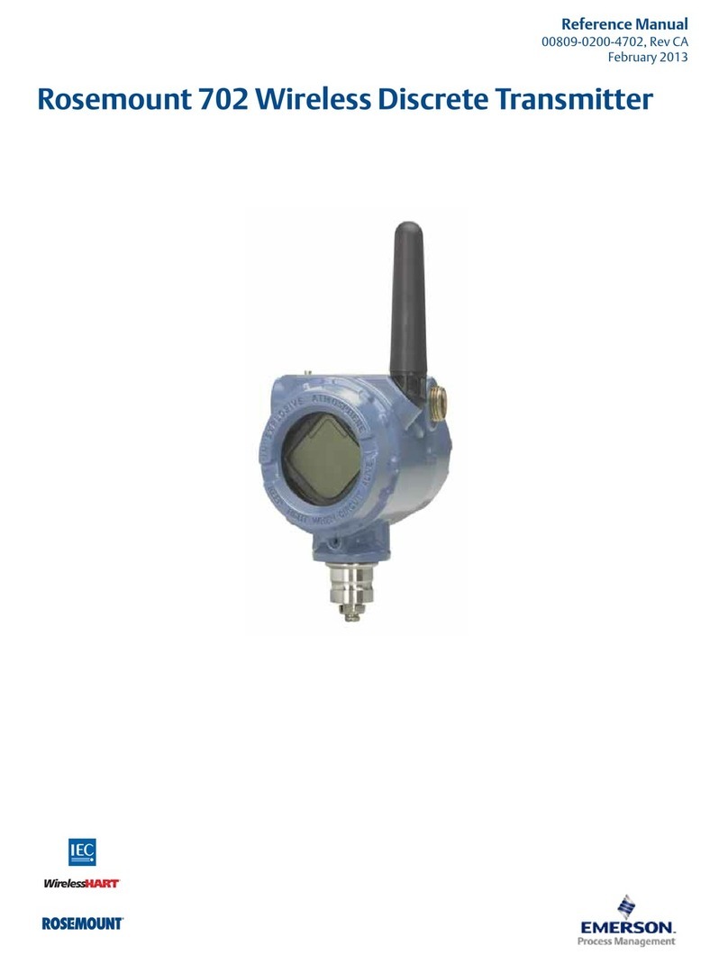 Emerson Rosemount 702DX22 User manual Emerson Rosemount 702DX22 User manual