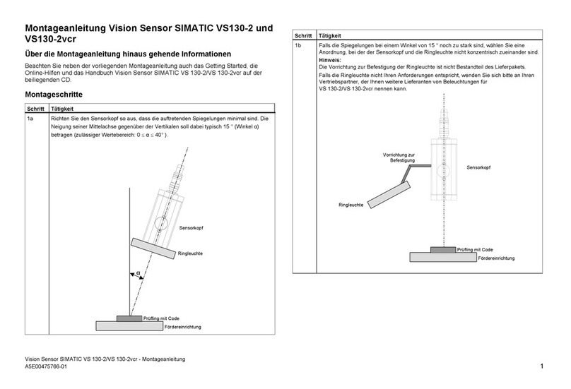 Siemens SIMATIC VS130-2vcr User manual