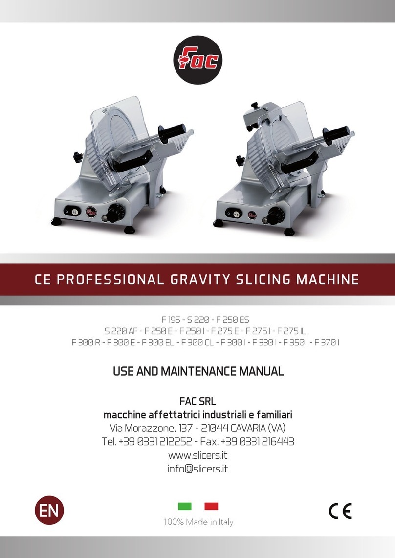 Fac S220 Use and maintenance manual