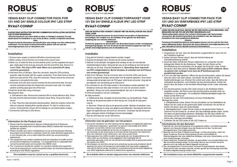 LED Group ROBUS RVA67-CONNP instruction manual