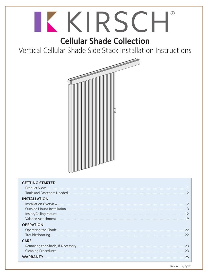 Kirsch Cellular Shade Collection User manual Kirsch Cellular Shade Collection User manual