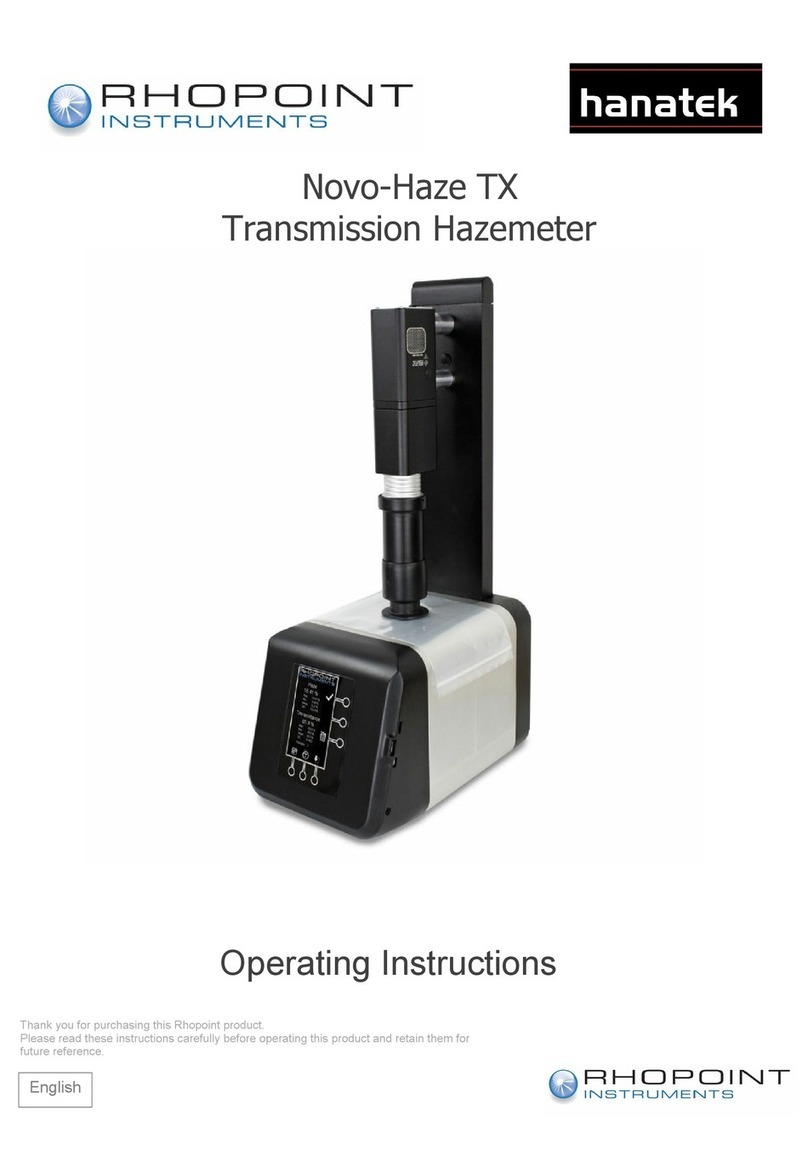 Rhopoint Hanatek Novo-Haze TX operating instructions