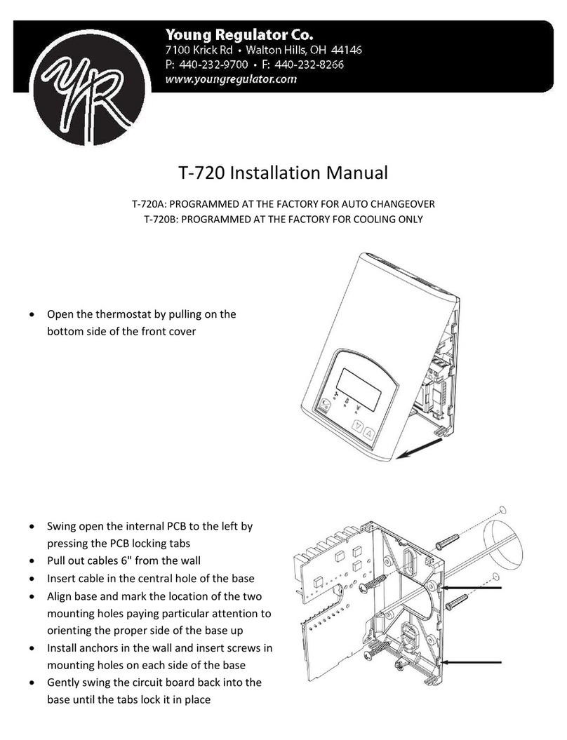 Young Regulator T-720 Series installation manual