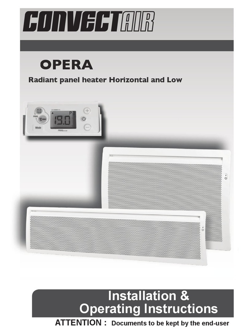 CONVECTAIR OPERA Installation & operating instructions