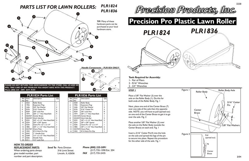 Precision Products PLR1836 Assembly instructions