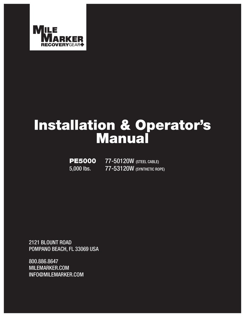 Mile Marker PE5000 Installation & operator's manual Mile Marker PE5000 Installation & operator's manual