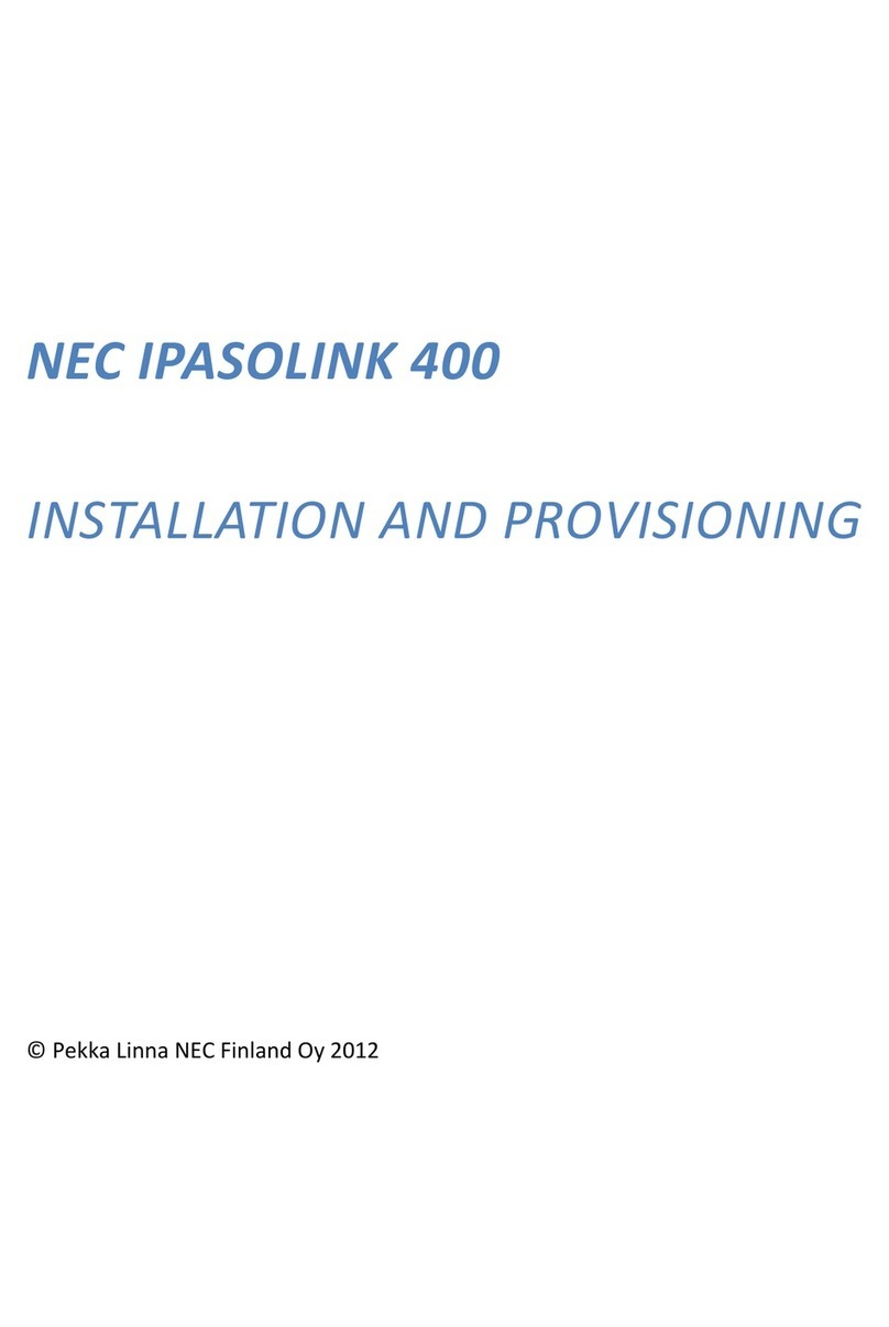 NEC ipasolink 400 Installation and provisioning