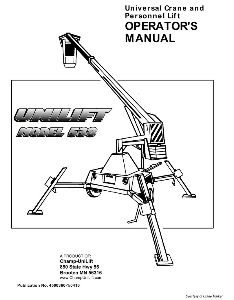Unilift 538 Operator's manual