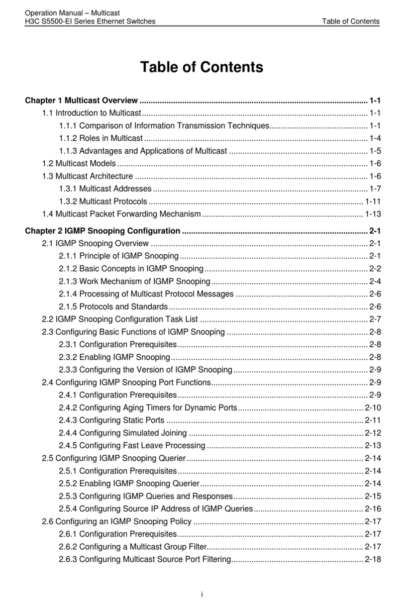 H3C S5500-EI series User manual H3C S5500-EI series User manual