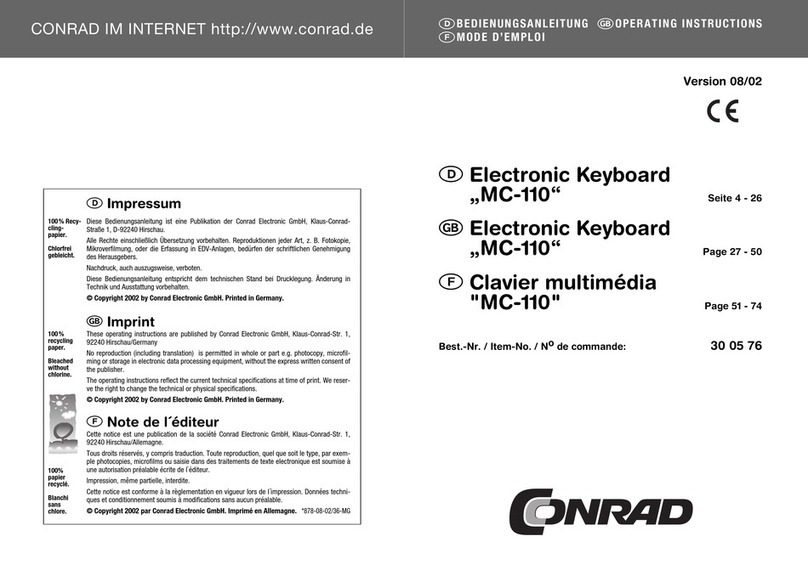 Conrad MC-110 operating instructions