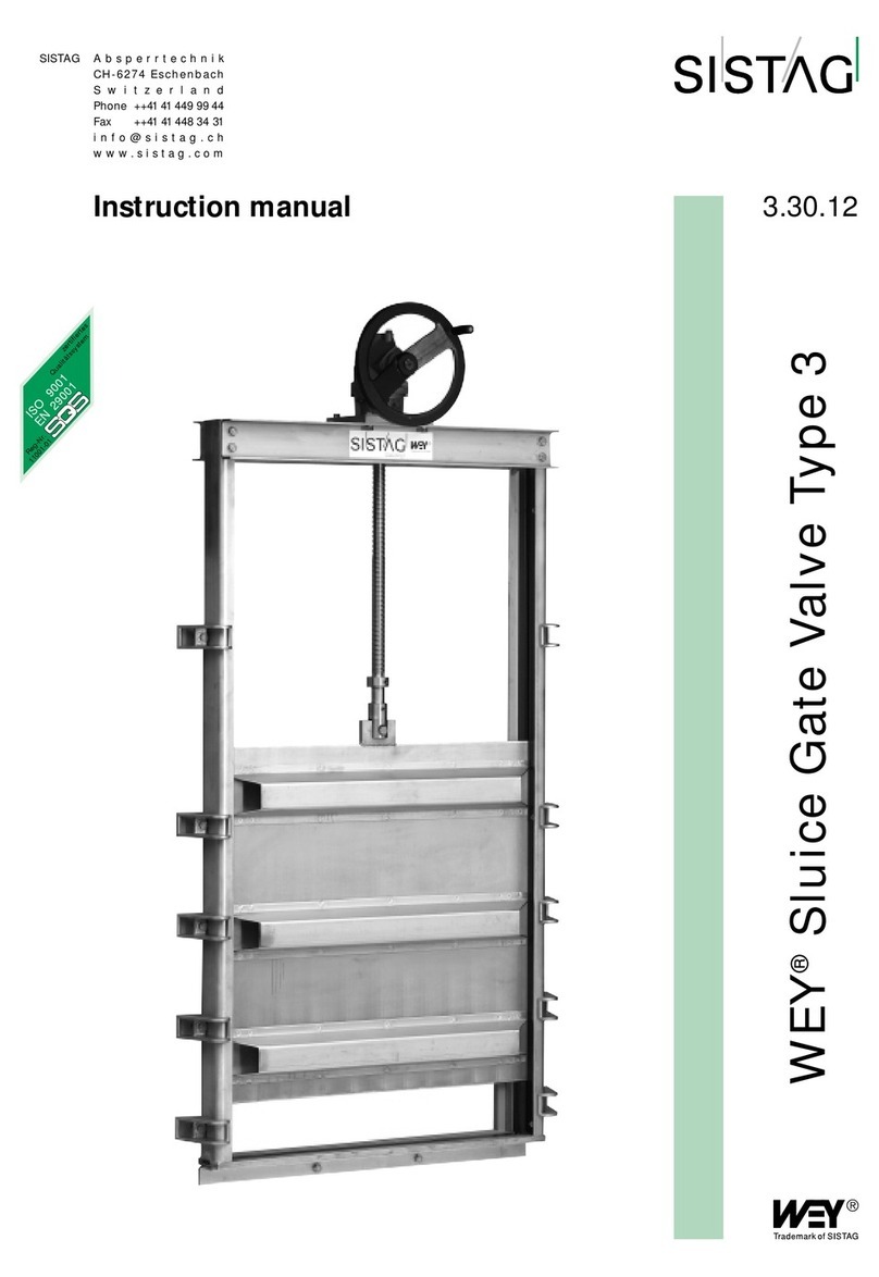 Wey Sistag Sluice gate valve 3 instruction manual Wey Sistag Sluice gate valve 3 instruction manual