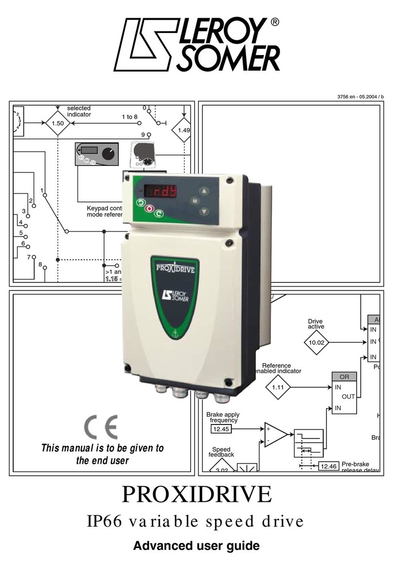 Leroy-Somer PROXIDRIVE Advanced user's guide