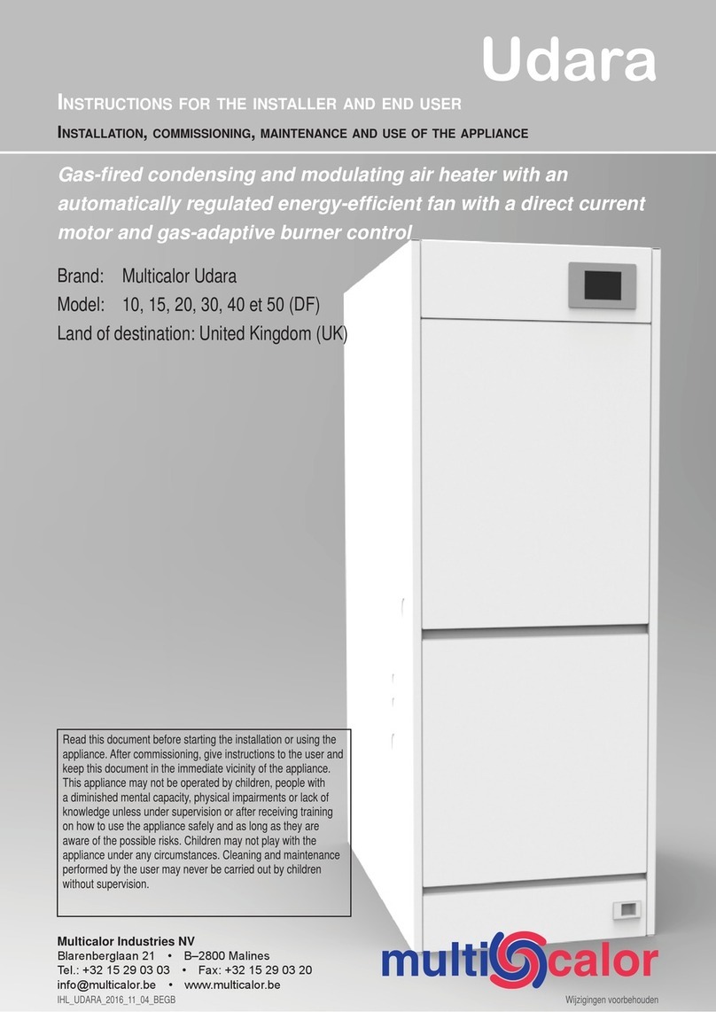 Multicalor Udara 10 Installation and user instruction guide